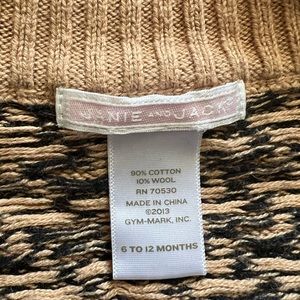 Janie and Jack girls 'Hello Houndstooth" matching cardigan and beret 6-12 months